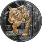 Moneda de argint Tiger Black 5 oz - proof - la comanda
