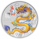 Moneda argint Lunar Dragon Yellow - Melbourne Money Expo Special Edition