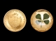 Moneda de aur cu trifoi cu patru foi natural
 Cod produs: 600