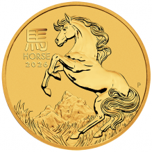 Moneda de aur 1/10 oz Lunar Horse