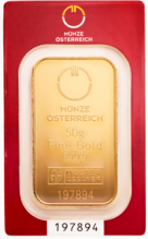 Lingou de aur 50 grame Munze Osterreich - la comanda