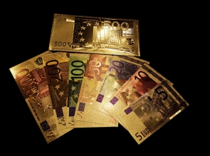 Set de bancnote Euro aurite
