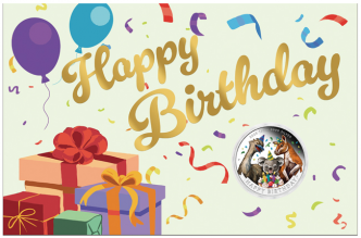 Moneda argint Happy Birthday! 1/2oz Perth Mint