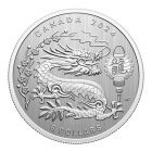 Moneda argint Lunar Dragon Canada