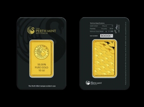 Lingou de aur 10oz Perth Mint - la comanda