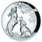 Moneda argint Lunar Rabbit 1oz High Relief Proof