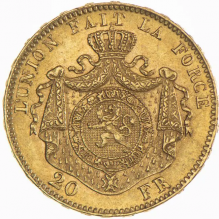 Moneda aur 20 Franci Belgia - la comanda