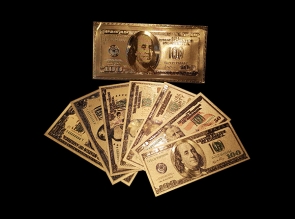 Set de bancnote US Dolars aurite