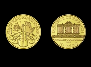 Moneda de aur 1/10 oz Philharmoniker 