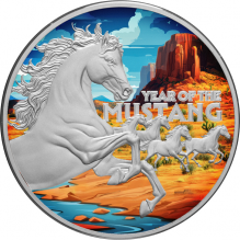 Moneda argint Year of Mustang - la comanda