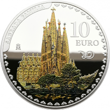 Sagrada Familia moneda argint
