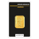 50 grame Lingou de aur Argor Heraeus turnat