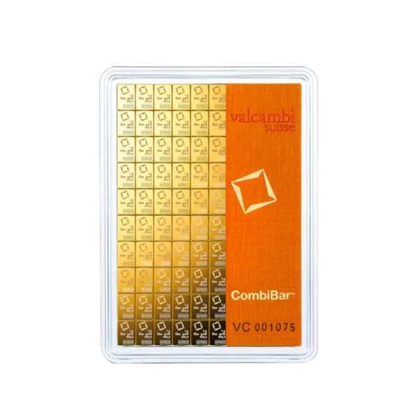 100 x 1 g Lingou de Aur CombiBar Valcambi Suisse