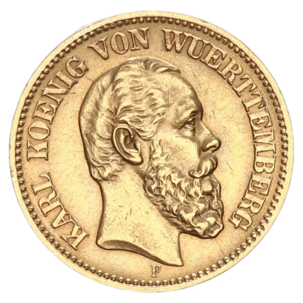Moneda de Aur 20 Marci Germania Konig Karl