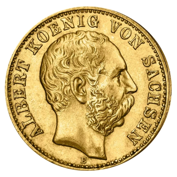 Moneda de Aur 10 Marci Germania Konig Albert