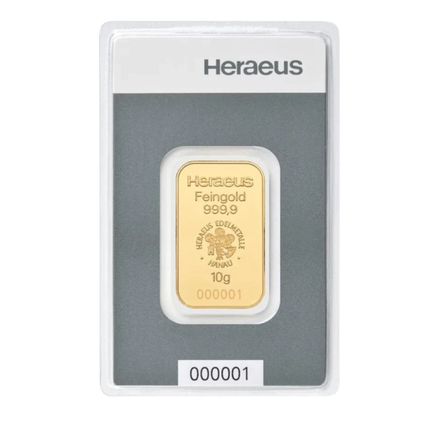 10 g Lingou de Aur Heraeus