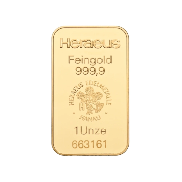 1 uncie Lingou de Aur Heraeus