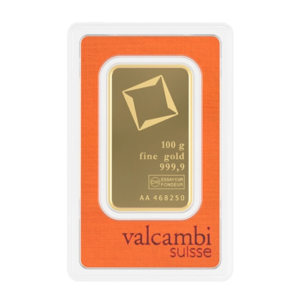 100 g Lingou de Aur Valcambi Suisse