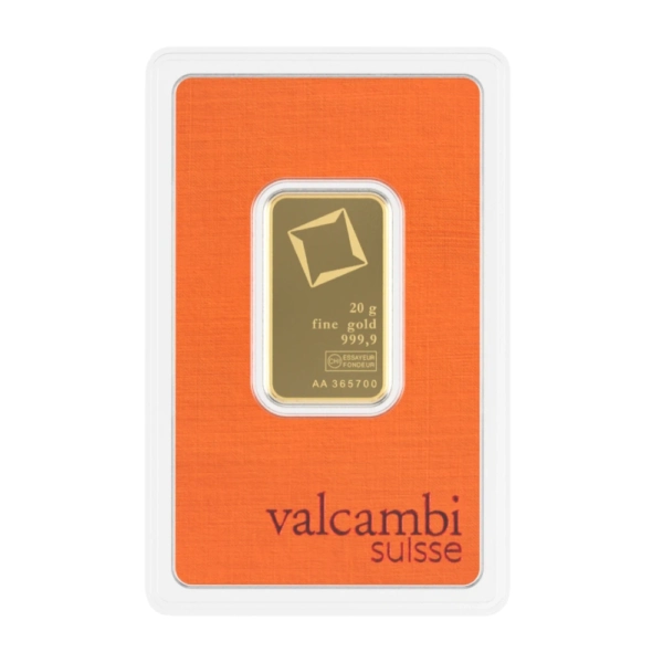 20 g Lingou de Aur Valcambi Suisse