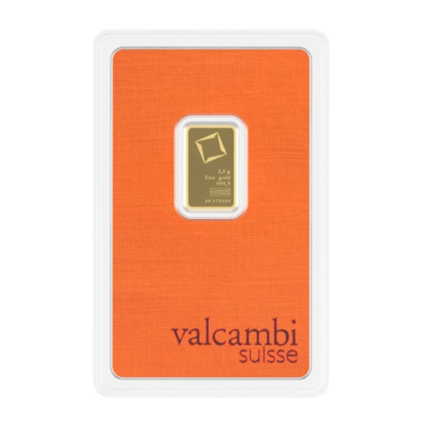 2.5 g Lingou de Aur Valcambi Suisse