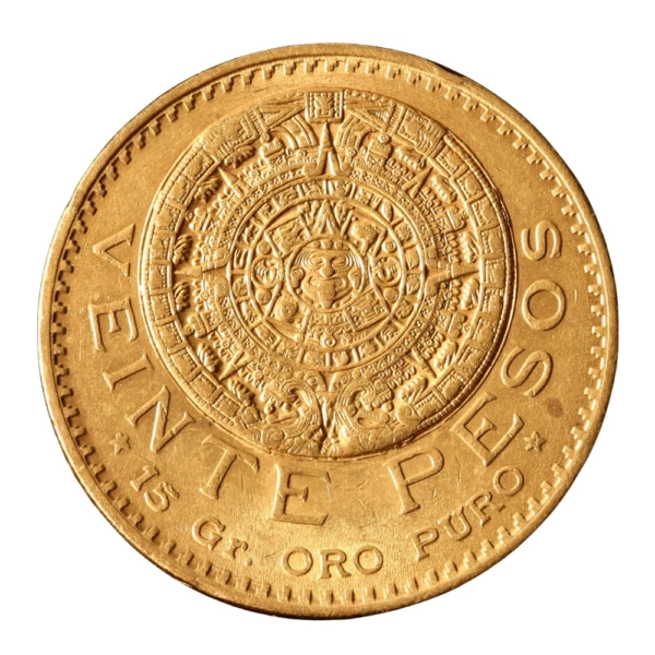 Moneda de Aur Azteca 20 Pesos Mexican