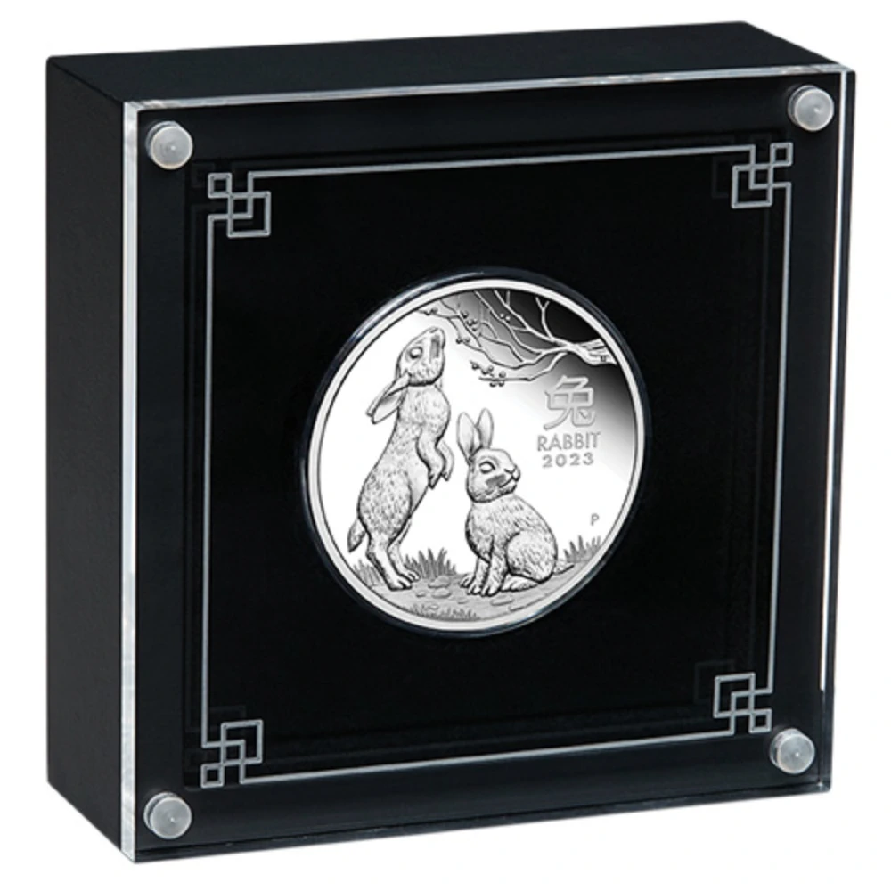 Moneda argint Lunar Rabbit 1/2oz proof - imagine 3