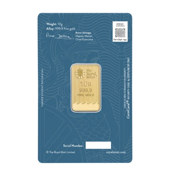 10 g Lingou de Aur Britannia The Royal Mint