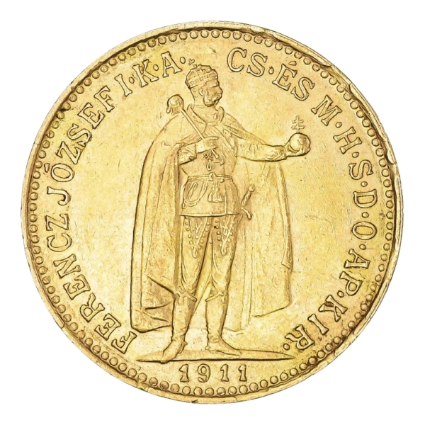 Moneda de Aur 10 Koroane Ungaria Franz Josef I