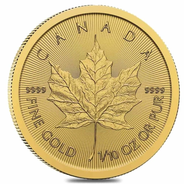Moneda de aur 1/10 oz Maple Leaf