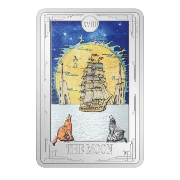 1 uncie Moneda de Argint Carti de Tarot: The Moon