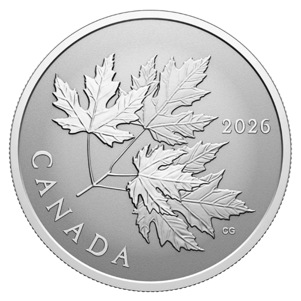 1/2 uncie Moneda de Argint Gleaming Maple Leaves Canada 2026