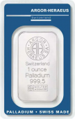 Lingou de paladiu 1oz Argor Heraeus – la comanda