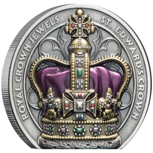 2 uncii Moneda de Argint Saint Edward’s Crown NIUE 2026