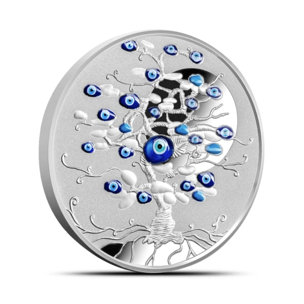 1 uncie Moneda de Argint NAZAR EYE Tree Of Luck